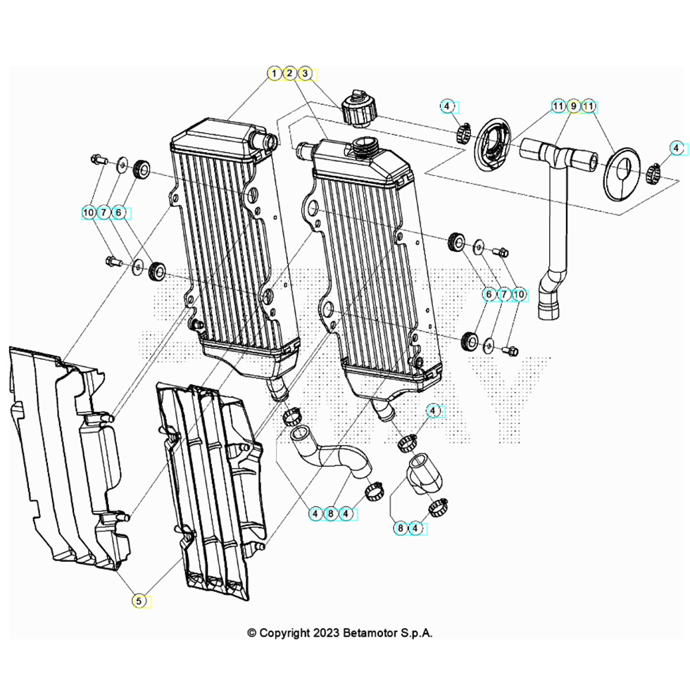 Beta RR300RC 23 Kühlsystem Ersatzteile